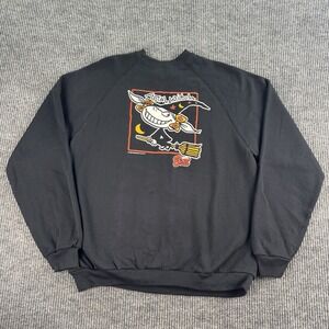 Vintage 90s Total Brat Halloween Witch Crewneck Sweater Extra Large Ultra Fleece